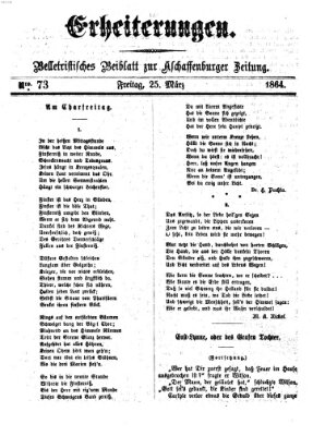 Erheiterungen (Aschaffenburger Zeitung) Freitag 25. März 1864