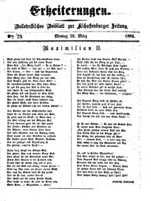 Erheiterungen (Aschaffenburger Zeitung) Montag 28. März 1864