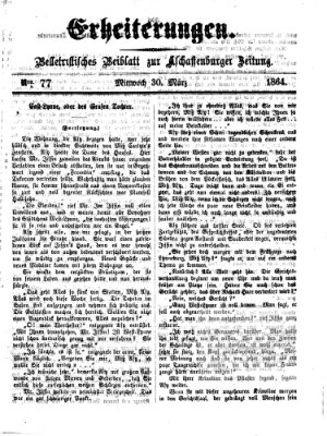 Erheiterungen (Aschaffenburger Zeitung) Mittwoch 30. März 1864