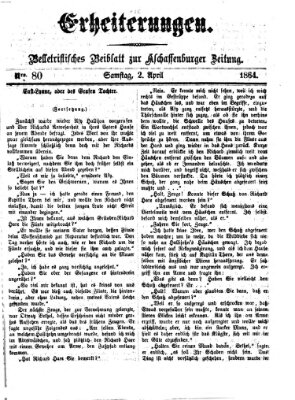 Erheiterungen (Aschaffenburger Zeitung) Samstag 2. April 1864