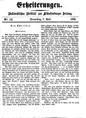 Erheiterungen (Aschaffenburger Zeitung) Donnerstag 7. April 1864