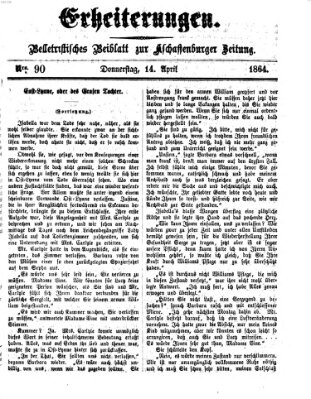 Erheiterungen (Aschaffenburger Zeitung) Donnerstag 14. April 1864