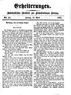 Erheiterungen (Aschaffenburger Zeitung) Freitag 15. April 1864