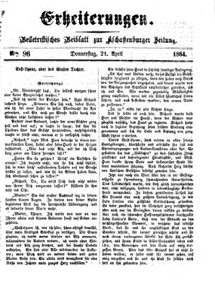 Erheiterungen (Aschaffenburger Zeitung) Donnerstag 21. April 1864