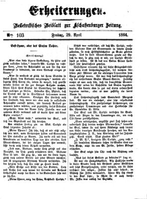 Erheiterungen (Aschaffenburger Zeitung) Freitag 29. April 1864