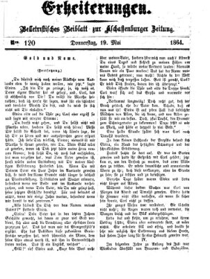 Erheiterungen (Aschaffenburger Zeitung) Donnerstag 19. Mai 1864