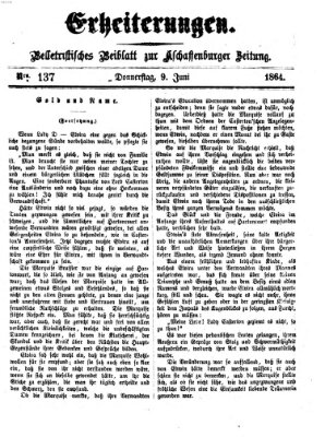 Erheiterungen (Aschaffenburger Zeitung) Donnerstag 9. Juni 1864