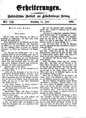 Erheiterungen (Aschaffenburger Zeitung) Samstag 11. Juni 1864