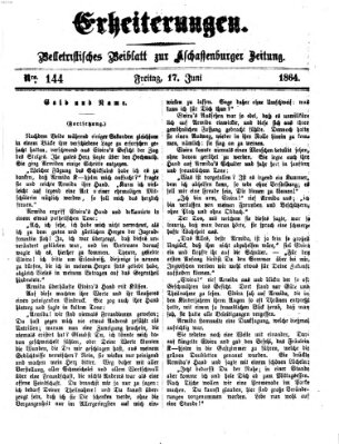 Erheiterungen (Aschaffenburger Zeitung) Freitag 17. Juni 1864