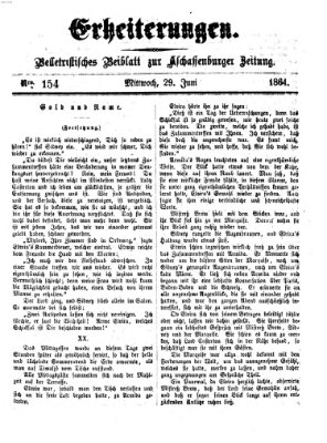 Erheiterungen (Aschaffenburger Zeitung) Mittwoch 29. Juni 1864