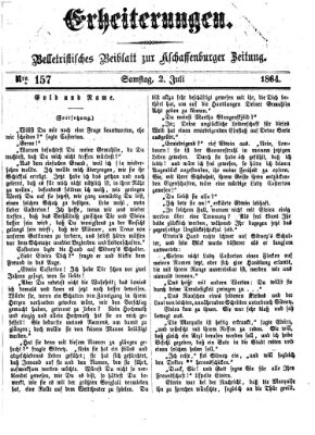 Erheiterungen (Aschaffenburger Zeitung) Samstag 2. Juli 1864