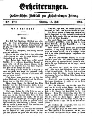 Erheiterungen (Aschaffenburger Zeitung) Montag 18. Juli 1864