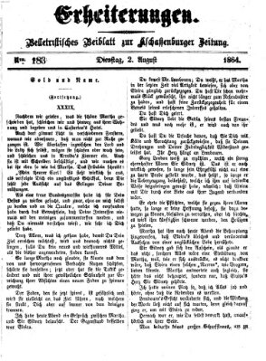 Erheiterungen (Aschaffenburger Zeitung) Dienstag 2. August 1864