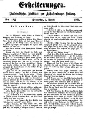 Erheiterungen (Aschaffenburger Zeitung) Donnerstag 4. August 1864