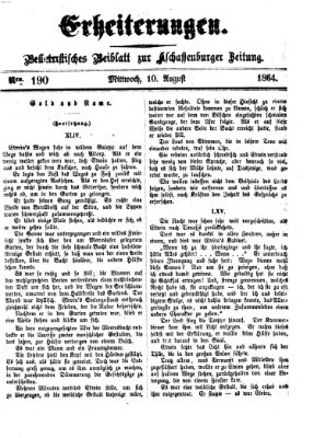 Erheiterungen (Aschaffenburger Zeitung) Mittwoch 10. August 1864