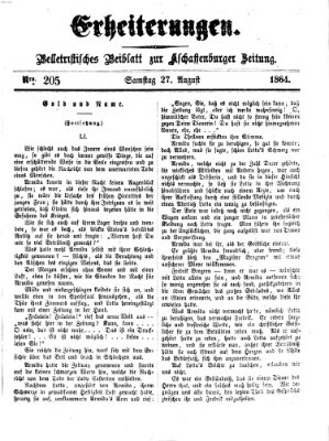 Erheiterungen (Aschaffenburger Zeitung) Samstag 27. August 1864