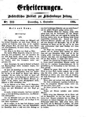 Erheiterungen (Aschaffenburger Zeitung) Donnerstag 1. September 1864