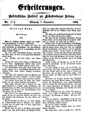 Erheiterungen (Aschaffenburger Zeitung) Mittwoch 7. September 1864