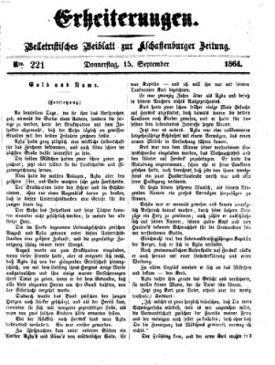 Erheiterungen (Aschaffenburger Zeitung) Donnerstag 15. September 1864