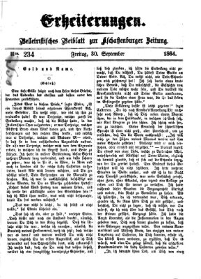 Erheiterungen (Aschaffenburger Zeitung) Freitag 30. September 1864