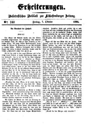 Erheiterungen (Aschaffenburger Zeitung) Freitag 7. Oktober 1864