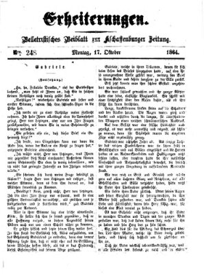 Erheiterungen (Aschaffenburger Zeitung) Montag 17. Oktober 1864