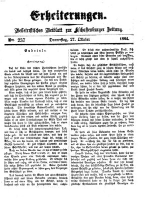 Erheiterungen (Aschaffenburger Zeitung) Donnerstag 27. Oktober 1864