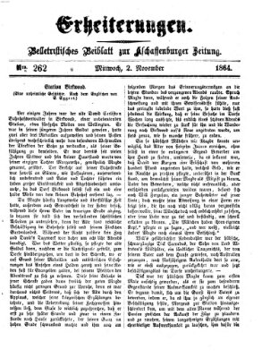 Erheiterungen (Aschaffenburger Zeitung) Mittwoch 2. November 1864