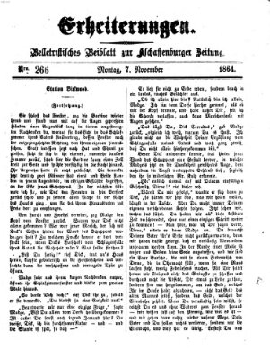 Erheiterungen (Aschaffenburger Zeitung) Montag 7. November 1864