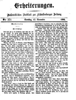 Erheiterungen (Aschaffenburger Zeitung) Samstag 12. November 1864