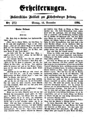 Erheiterungen (Aschaffenburger Zeitung) Montag 14. November 1864