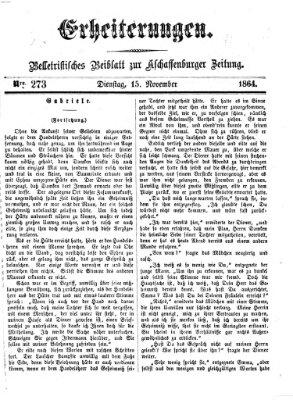 Erheiterungen (Aschaffenburger Zeitung) Dienstag 15. November 1864