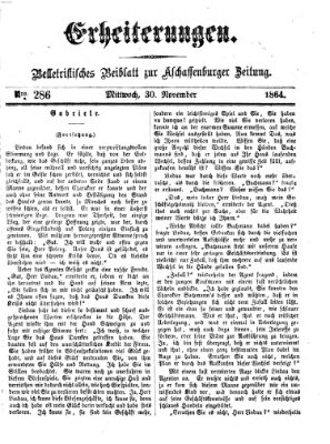 Erheiterungen (Aschaffenburger Zeitung) Mittwoch 30. November 1864