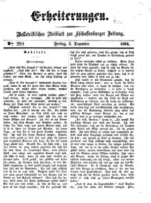 Erheiterungen (Aschaffenburger Zeitung) Freitag 2. Dezember 1864