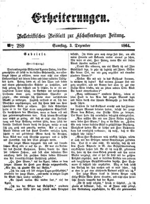 Erheiterungen (Aschaffenburger Zeitung) Samstag 3. Dezember 1864