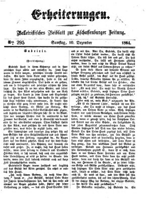 Erheiterungen (Aschaffenburger Zeitung) Samstag 10. Dezember 1864