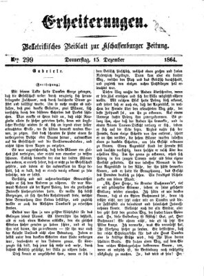 Erheiterungen (Aschaffenburger Zeitung) Donnerstag 15. Dezember 1864