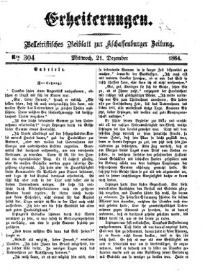 Erheiterungen (Aschaffenburger Zeitung) Mittwoch 21. Dezember 1864