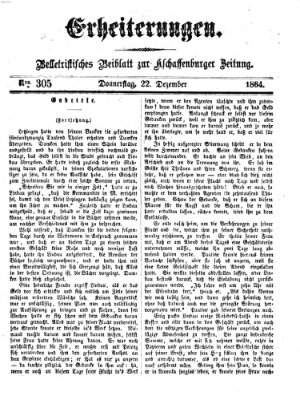 Erheiterungen (Aschaffenburger Zeitung) Donnerstag 22. Dezember 1864