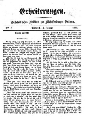 Erheiterungen (Aschaffenburger Zeitung) Mittwoch 4. Januar 1865