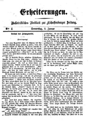 Erheiterungen (Aschaffenburger Zeitung) Donnerstag 5. Januar 1865