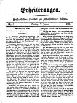 Erheiterungen (Aschaffenburger Zeitung) Samstag 7. Januar 1865