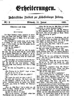 Erheiterungen (Aschaffenburger Zeitung) Mittwoch 11. Januar 1865