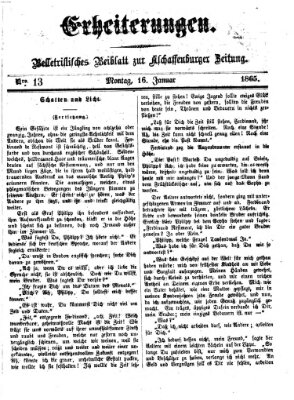 Erheiterungen (Aschaffenburger Zeitung) Montag 16. Januar 1865