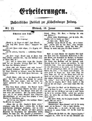 Erheiterungen (Aschaffenburger Zeitung) Mittwoch 18. Januar 1865