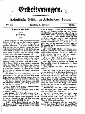 Erheiterungen (Aschaffenburger Zeitung) Montag 6. Februar 1865