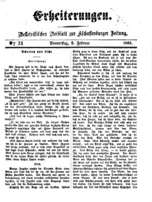 Erheiterungen (Aschaffenburger Zeitung) Donnerstag 9. Februar 1865