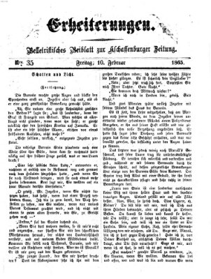 Erheiterungen (Aschaffenburger Zeitung) Freitag 10. Februar 1865