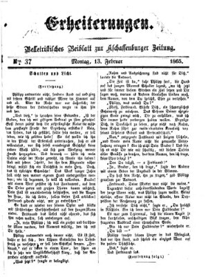 Erheiterungen (Aschaffenburger Zeitung) Montag 13. Februar 1865