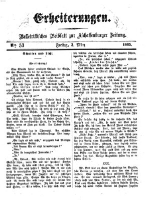 Erheiterungen (Aschaffenburger Zeitung) Freitag 3. März 1865